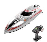 Kavolet Bateau Jouet télécommandé Refroidi à L'eau pour Enfants, Bateau 2,4 GHz avec Veilleuses LED, Temps de Jeu Directionnel 30 Minutes, activité Amusante pour Toute la Famille, Câble de (Gris)