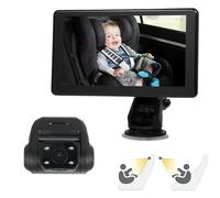 Kavolet Caméra de Siège de Voiture, écran LCD 7 Pouces, Babyphone avec Vision Large et Fonction D'enregistrement Vidéo pour les Parents en Déplacement