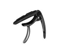Kavolet Capo de Guitare en Alliage de Zinc, Pince avec Support Médiator, Coussinet en Silicone pour Guitares Classiques Folk Acoustiques, Accessoires Basse ukulélé (Noir)