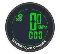 Kavolet Compteur de vélo sans fil - Compteur kilométrique multifonction - 16 fonctions - Étanche - Rétroéclairé - Accessoire de vélo