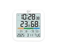 Kavolet Horloge Thermomètre Hygromètre avec Indicateur de Niveau de Confort pour un Espace Vie Optimal, Thermomètre Hygromètre, Blanc, 1