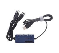 Kavolet Interface Adaptateur MIDI vers USB pour équipement de Studio D'enregistrement Effets Intégrés Plug-and-Play pour Claviers/microphones Câble PVC Bleu de 6,6 Pieds (Interface MIDI vers USB A)