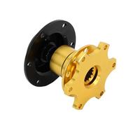 Kavolet Kit Adaptateur de Moyeu de Volant Universel à 6 Trous, Démontage Rapide, Alliage CNC, Installation Facile pour les Passionnés de Course, Antivol, Trous de Précision, Tout Nouveau (Or)