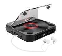 Kavolet Lecteur CD portable Walkman BT - Lecteur CD avec couvercle anti-poussière - Casque inclus - 6 modes - Minuterie de répétition AB - Télécommande - Fonction de lecture externe