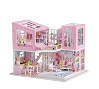 Kavolet Maison de Poupée Miniature en Bois avec Meubles, Améliore la créativité et la Patience, Convient aux Enfants de 14 Ans et Plus, Matériaux en Bois/Papier/Tissu qualité, Cadeaux Parfaits pour