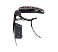 Kavolet Meideal Accordeur de Capodastre de Guitare 2 en 1 Rechargeable en Alliage Zinc avec Pince Réglage et Affichage LED pour Basse Acoustique Classique, Pratique pour les Joueurs (Noir)