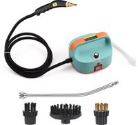 Kavolet Nettoyeur vapeur portable 1500W haute température pression Machine de nettoyage mobile 50-400 ml/min multi-usage 3,5-BAR portatif avec 3 têtes de brosse pour voiture de choc à vitres pressuris