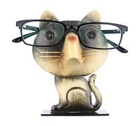 Kavolet Support à Lunettes en Forme de Chat, Porte-Lunette en Fer, Monture de Lunettes en Forme de Chat, Porte-Lunettes en Forme d'animal, Home Decor, Decor de Maison et Bureau Noir et Jaune