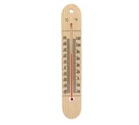 Kavolet Thermomètre en Bois Thermomètre Mural en Bois à Grain de Intérieur Extérieur Grands Chiffres Noirs Plage de Température -40 à 50C avec Concept
