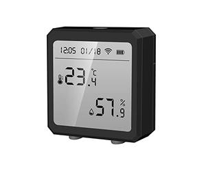 Kavolet Thermomètre humidité WiFi Intelligent Tuya, Capteur de température et d'humidité intérieures, Télécommande APP, écran LCD, Capteur T&H ℃/℉ commutable, Compatible avec Alexa Google Home
