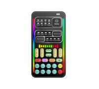 Kavolet Voice Changer, Microphone à main à effets sonores, changeur de voix, modificateur de voix portable avec 8 effets sonores, lumière colorée, pour téléphone, ordinateurs portables, jeux