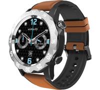 KAVVO Oyster Urban Smartwatch, montre Bluetooth lumineuse de 1,32 pouce, appel BT/réglage de l'alarme/lecture de la musique/consultation de la météo, plus de 20 modes sport, brun