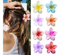 Kavya Grande Pince Cheveux Femme, Lot de 8 Pince Cheveux Fleur Multicolore Pinces à Cheveux pour Femmes Pince a Cheveux en Forme de Fleur Mode Motif Floral Accessoires Cheveux Femme pour Femmes Filles