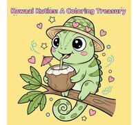Kawaai Kuties A Coloring Treasury Kids & Adult Coloring Book: Bold And Simple 50+ Animals Illustrations | Animals Ft - Monkey, Goat, Hippo, Rhino, Parrot, Pig, Bull, Duck, Bear, Hamster & More!