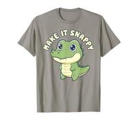 Kawaii Alligator - Make It Snappy Cute Gator Crocodile Pun T-Shirt