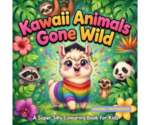 Kawaii Animals Gone Wild: 50 Cute Colouring Pages for Kids Ages 3-8