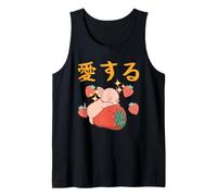 Kawaii Anime Mignon Cochon et Fraise Amour Dessin animé Débardeur
