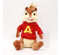 Kawaii Assis Chipmunks Poupée en Peluche Écureuil Jouets Mignon Chipmunks Alvin Theodore Simon Peluche Animal poupée Enfant Cadeau d’Anniversaire 25cm Alvin