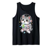 Kawaii Astronaute Chat Boire Slushy Space Art Débardeur