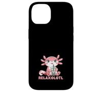 Kawaii Axolotl Bubble Tea Mexicaine Rose Mignon Salamandre Coque pour iPhone 14