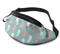 Kawaii Axolotl Casual Taille Sac Unisexe Fanny Pack Voyage Courir Poche en Plein Air Attendre Sac avec Sangle Réglable
