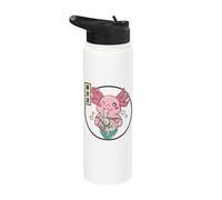 Kawaii Axolotl Eating Ramen Japanese Esthétique Adolescent Anime Stainless Steel Insulated Water Bottle