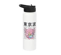 Kawaii Axolotl Eating Ramen Nouilles Filles Adolescentes Anime Stainless Steel Insulated Water Bottle
