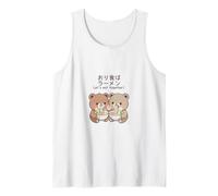 Kawaii Bear Cubs Let's Eat Together Motif Nouilles japonaises Débardeur