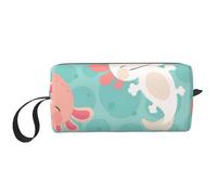 Kawaii bébé Mignon Axolotl, Trousse de Maquillage Trousse à cosmétiques Trousse de Toilette de Voyage Portable Pochette de Maquillage
