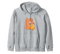 Kawaii Bébé Ours Manger dans Un Pot De Miel Mignon Drôle Art Sweat à Capuche