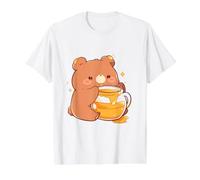 Kawaii Bébé Ours Manger dans Un Pot De Miel Mignon Drôle Art T-Shirt Graphique avec Valeur