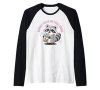 Kawaii Boba Tea Le thé aux Bulles au Raton Laveur est ma Patrouille Manche Raglan