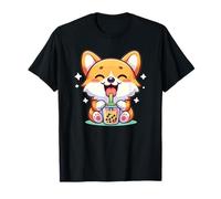 Kawaii Bubble Tea Boba Corgi Chien T-Shirt