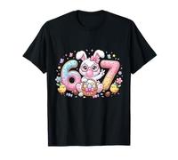 Kawaii Bunny 6 7 Girl Easter Eggs Donut Balloon T-Shirt