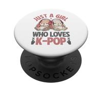 Kawaii Bunny Kpop Juste Une Fille Qui Aime K-Pop K Pop Girl PopSockets PopGrip Adhésif