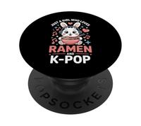 Kawaii Bunny Kpop Juste Une Fille Qui Aime Les Ramen K Pop Girl PopSockets PopGrip Adhésif