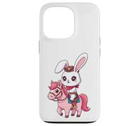 Kawaii Bunny Shérif, Joli Cheval, Cowboy, Design Western Coque pour iPhone 13 Pro