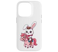 Kawaii Bunny Shérif, Joli Cheval, Cowboy, Design Western Coque pour iPhone 14 Pro