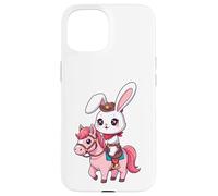 Kawaii Bunny Shérif, Joli Cheval, Cowboy, Design Western Coque pour iPhone 15