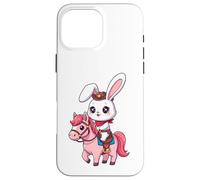 Kawaii Bunny Shérif, Joli Cheval, Cowboy, Design Western Coque pour iPhone 16 Pro Max