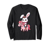 Kawaii Bunny Shérif, Joli Cheval, Cowboy, Design Western Manche Longue