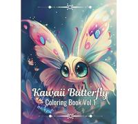 Kawaii Butterfly Coloring Book Vol 1
