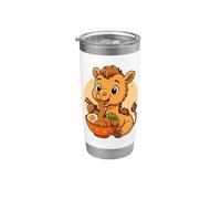 Kawaii Camel mangeant des ramen graphique japonais Camel Graphic Gobelet isotherme en acier inoxydable double paroi