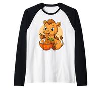 Kawaii Camel Mangeant des Ramen Graphique Japonais Camel Graphic Manche Raglan
