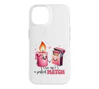 Kawaii Candle Boîte d'allumettes We are A Perfect Match Coque pour iPhone 14