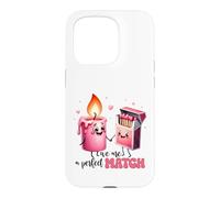 Kawaii Candle Boîte d'allumettes We are A Perfect Match Coque pour iPhone 15 Pro