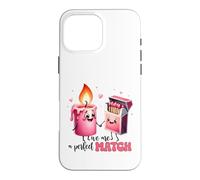 Kawaii Candle Boîte d'allumettes We are A Perfect Match Coque pour iPhone 16 Pro Max