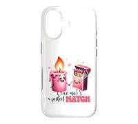 Kawaii Candle Boîte d'allumettes We are A Perfect Match Coque pour iPhone 17