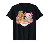 Kawaii Capybara Axolotl Ramen Tortue Bubble Tea Enfants T-Shirt