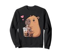 Kawaii Capybara Bubble Tea Boba Capybara Filles Enfants Sweatshirt